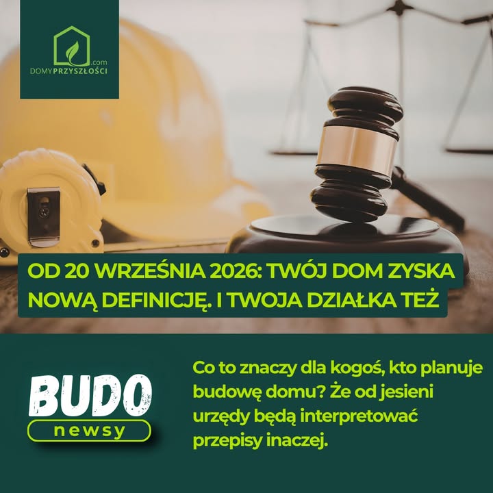 Od 20 września dom i działka dostają nowe definicje w ustawie